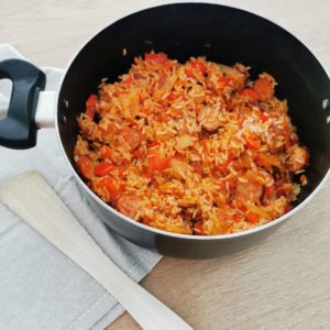 one-pot-riz-saucisse-poivron