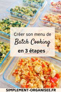 créer son menu de batch cooking
