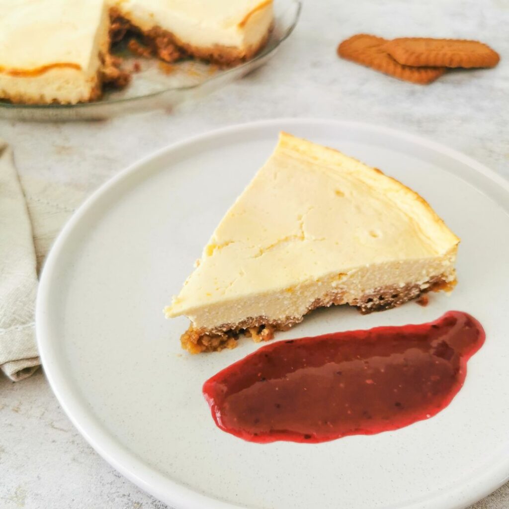 cheesecake aux speculoos et framboises