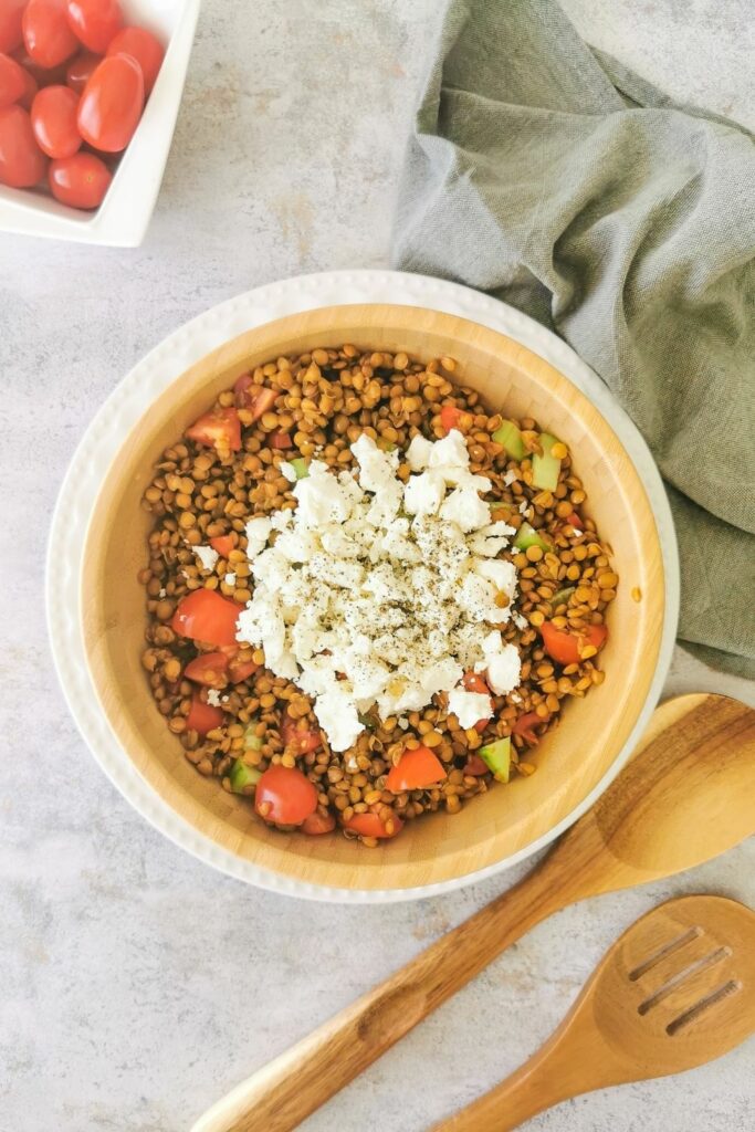 salade de lentilles d'été