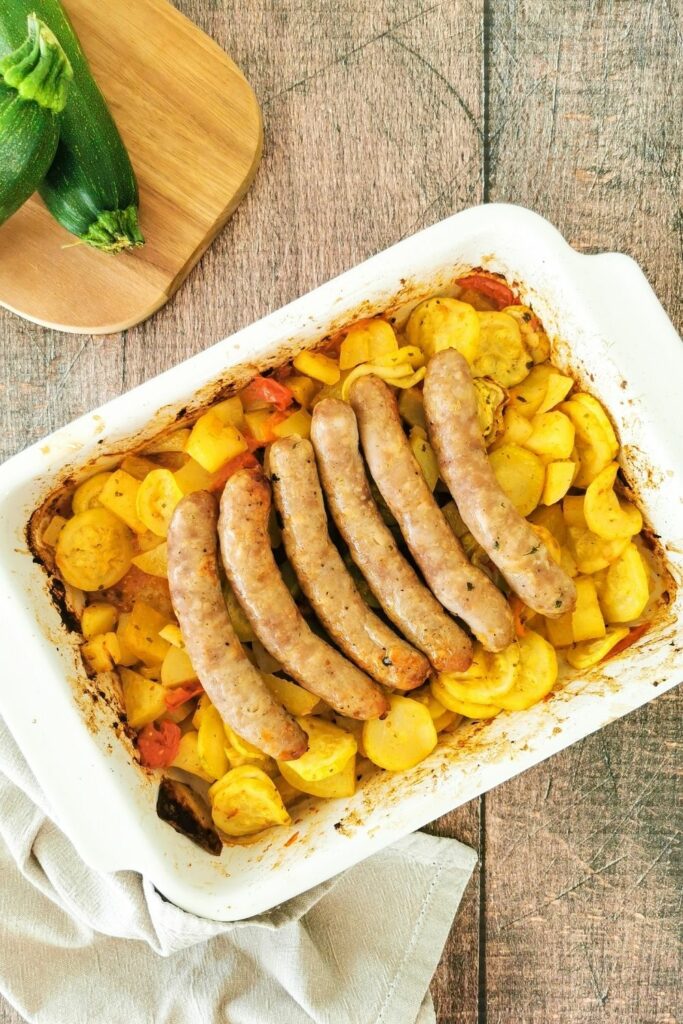 one pan saucisse aux légumes d'été