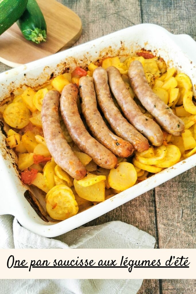 one pan saucisse aux légumes d'été