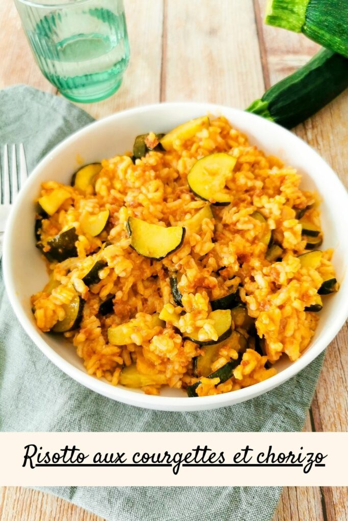 risotto aux courgettes et chorizo