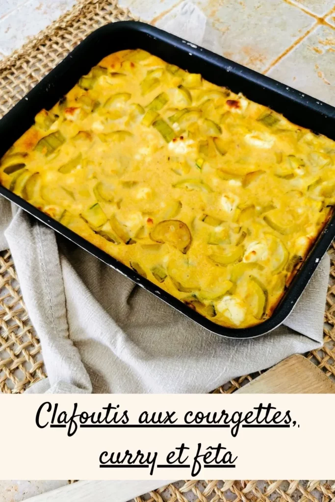 clafoutis à la courgette curry et fêta